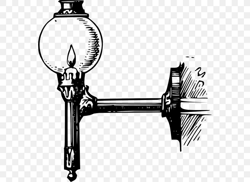 Street Light Lantern Clip Art, PNG, 570x595px, Light, Black And White, Candle, Drawing, Gas Lighting Download Free