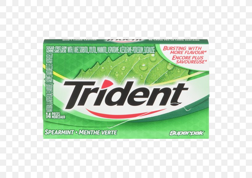 Chewing Gum Trident Watermelon Peppermint Bubble Gum, PNG, 580x580px, Chewing Gum, Aspartame, Brand, Bubble Gum, Chewing Download Free