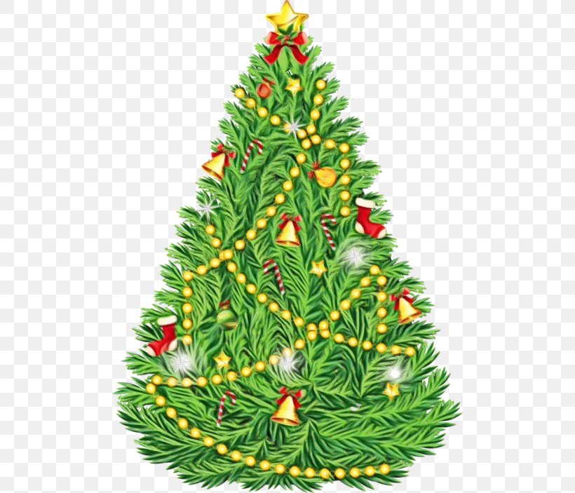 Christmas Tree, PNG, 500x703px, Watercolor, Balsam Fir, Canadian Fir, Christmas Decoration, Christmas Tree Download Free