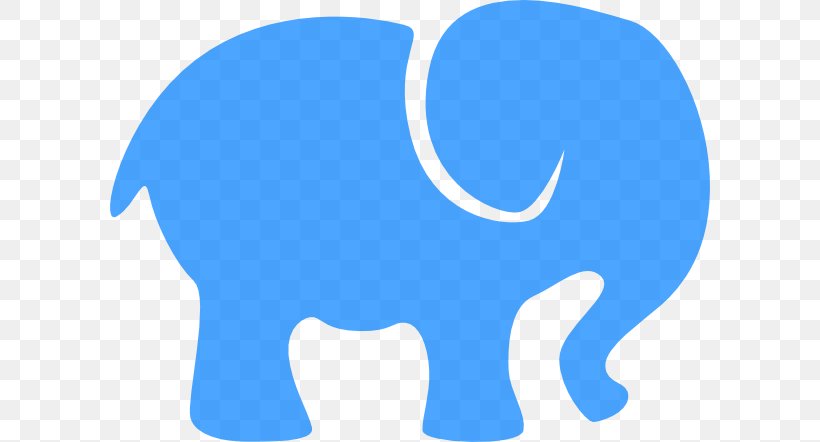Silhouette Asian Elephant Clip Art, PNG, 600x442px, Silhouette, African Elephant, Area, Asian Elephant, Blue Download Free