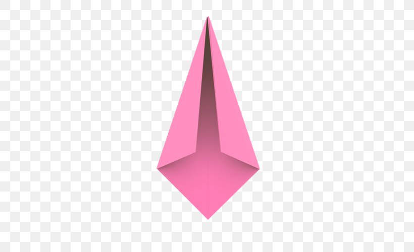 Triangle Product Design Origami Graphics, PNG, 500x500px, Triangle, Magenta, Origami, Pink, Pink M Download Free