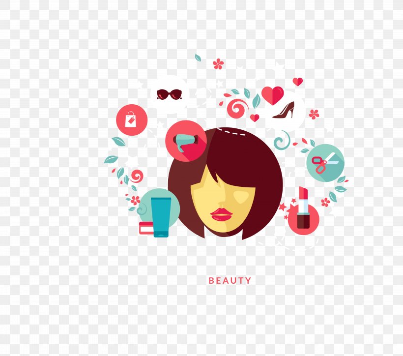 Flat Design Icon, PNG, 5424x4789px, Flat Design, Art, Beauty, Concept, Cosmetics Download Free
