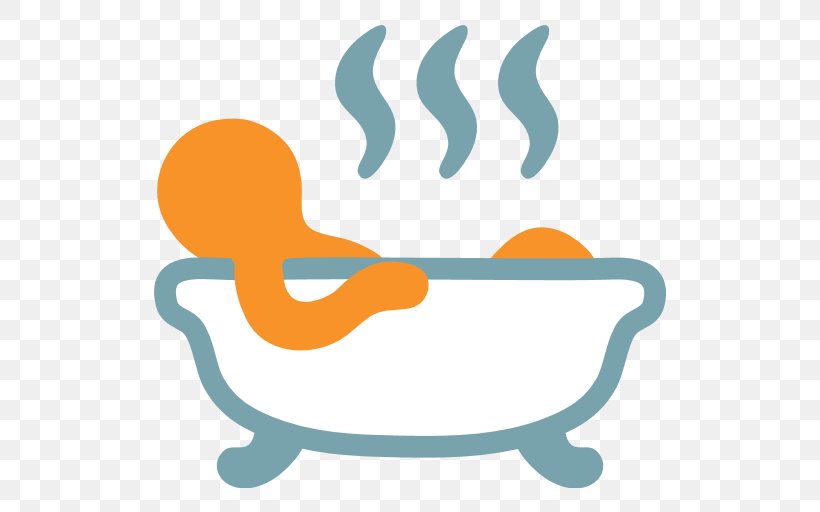 Emoji Bathtub Bathing Clip Art, PNG, 512x512px, Emoji, Android Marshmallow, Area, Artwork, Bath Download Free