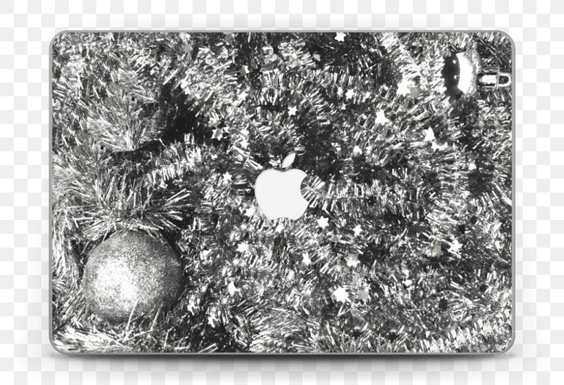 Laptop MacBook Pro Christmas Tinsel, PNG, 800x560px, Laptop, Black And White, Christmas, Garland, Glitter Download Free