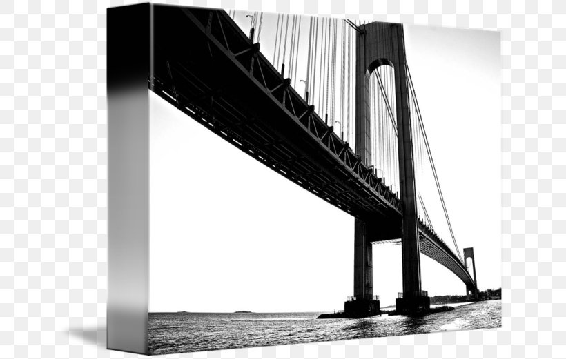 Verrazano-Narrows Bridge The Narrows Bridge–tunnel Piano, PNG, 650x521px, Narrows, Black And White, Bridge, Fixed Link, Monochrome Download Free