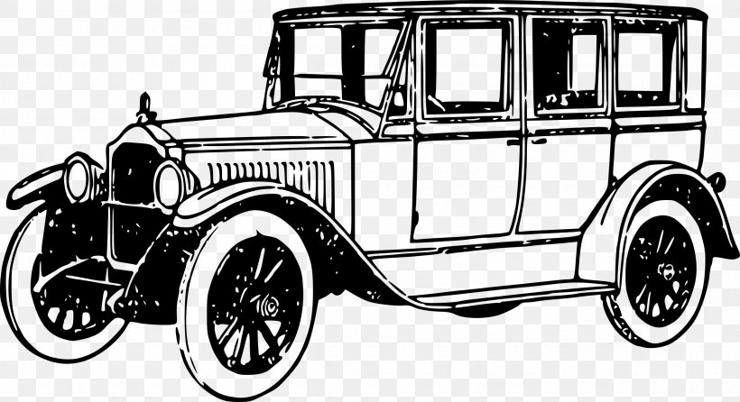 Vintage Car Classic Car Classic Clip Art Clip Art, PNG, 2400x1308px, Car, Antique Car, Automotive Design, Black And White, Classic Download Free