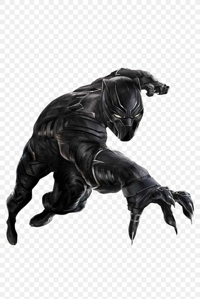 Black Panther Marvel Cinematic Universe Clip Art, PNG, 1067x1600px, Black Panther, Black And White, Fictional Character, Figurine, Film Download Free