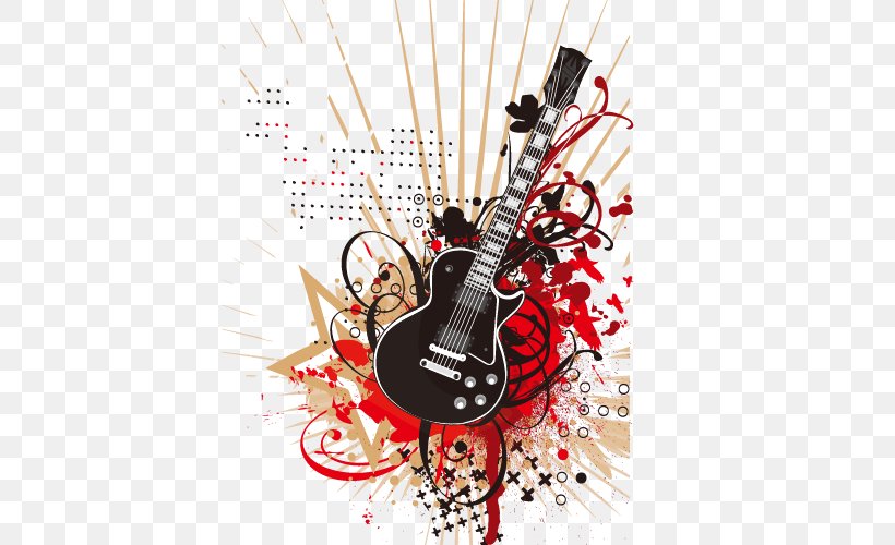 Guitar Clip Art, PNG, 500x500px, Watercolor, Cartoon, Flower, Frame, Heart Download Free