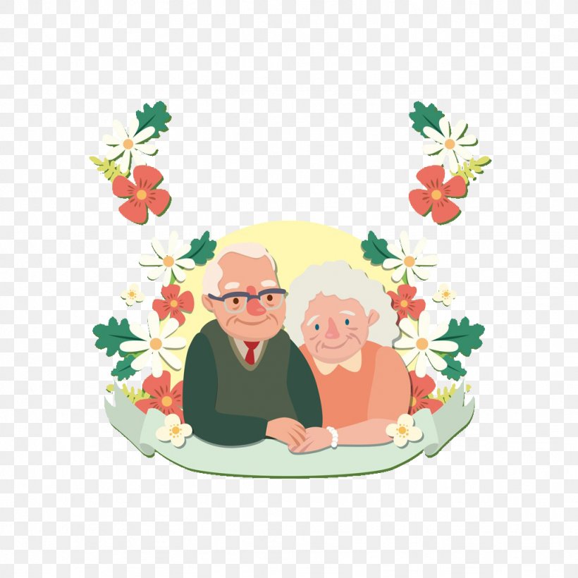 Old Age Couple Love, PNG, 1024x1024px, Old Age, Art, Conjugal Love,  Coreldraw, Couple Download Free