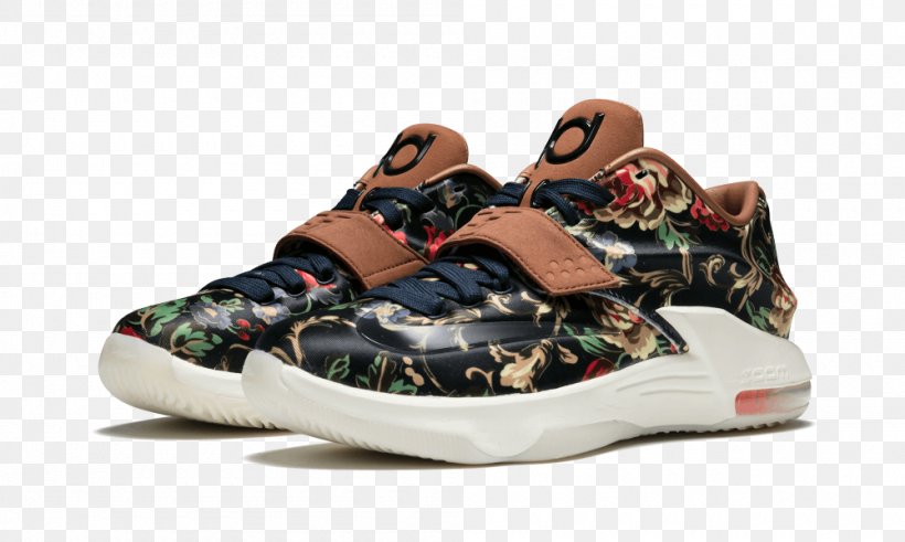 Sports Shoes Mens Nike Kd 7 Ext Nike KD 7 EXT Floral, PNG, 1000x600px, Sports Shoes, Brand, Cross Training Shoe, Footwear, Leather Download Free