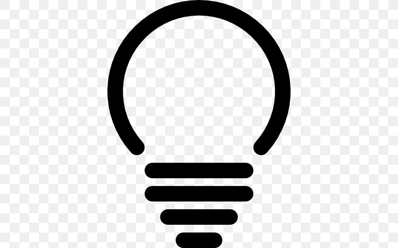 Incandescent Light Bulb Lamp, PNG, 512x512px, Light, Black And White, Body Jewelry, Incandescent Light Bulb, Lamp Download Free