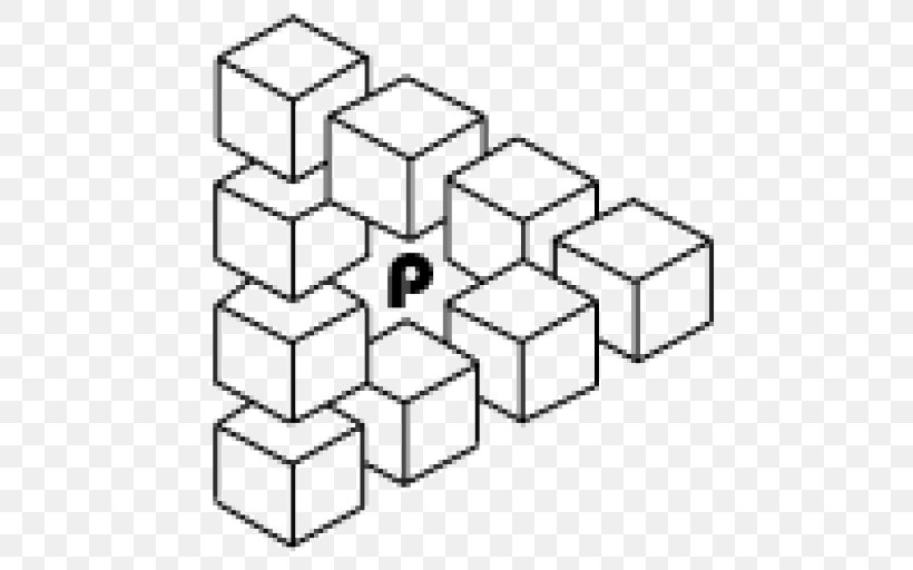 Penrose Triangle Sacred Geometry Optical Illusion, PNG, 512x512px, Penrose Triangle, Absolute Geometry, Area, Black And White, Drawing Download Free