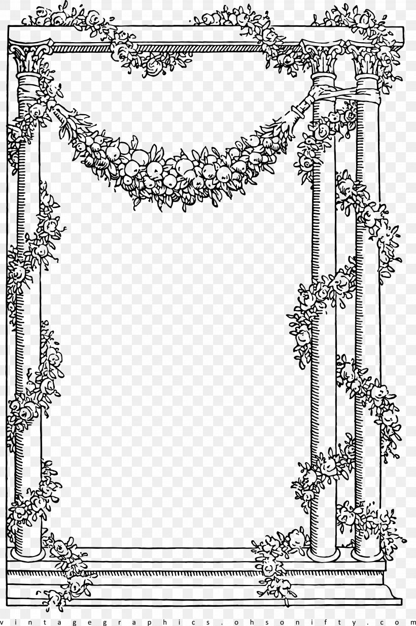 Picture Frames Column Clip Art, PNG, 3256x4903px, Picture Frames, Arch, Area, Art, Black And White Download Free