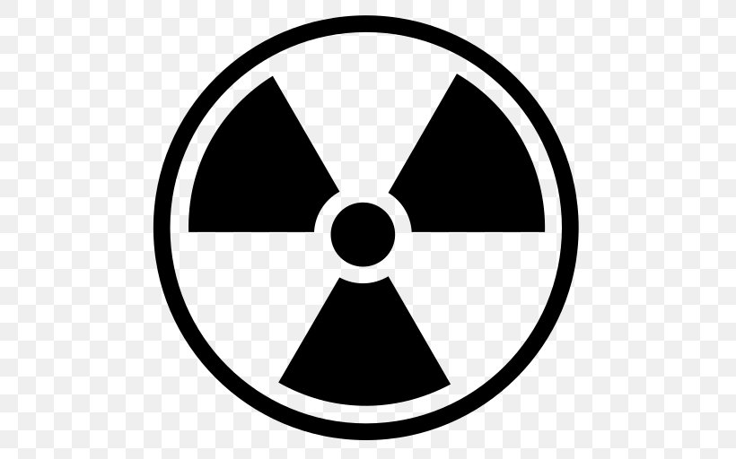 Hazard Symbol Radiation Radioactive Decay, PNG, 512x512px, Hazard Symbol, Area, Background Radiation, Black, Black And White Download Free