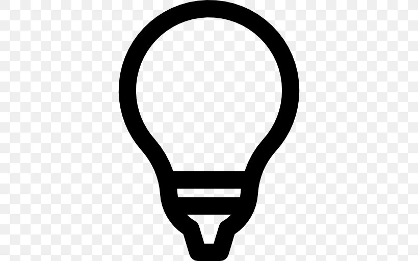 Incandescent Light Bulb Lamp Clip Art, PNG, 512x512px, Light, Black, Black And White, Body Jewelry, Fluorescent Lamp Download Free