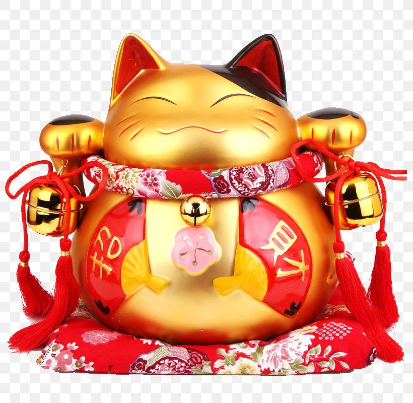 Japanese Bobtail Maneki-neko Chinese New Year, PNG, 800x800px, Japanese Bobtail, Cartoon, Cat, Chinese New Year, Christmas Decoration Download Free