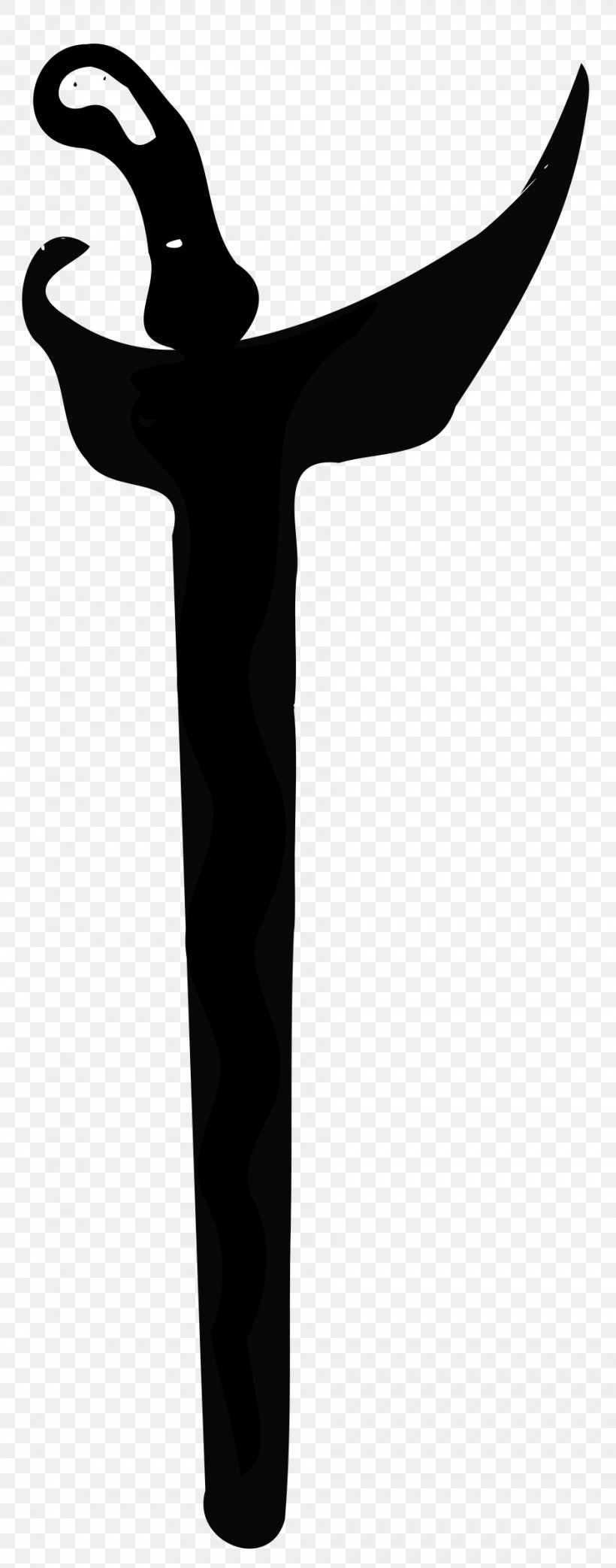 Knife Kris Java Clip Art, PNG, 943x2400px, Knife, Black And White, Cross, Drawing, Java Download Free