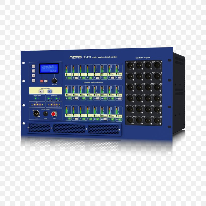 Microphone Splitter Audio Mixers Midas Consoles Line Level, PNG, 1000x1000px, Microphone, Audio, Audio Equipment, Audio Mixers, Audio Receiver Download Free