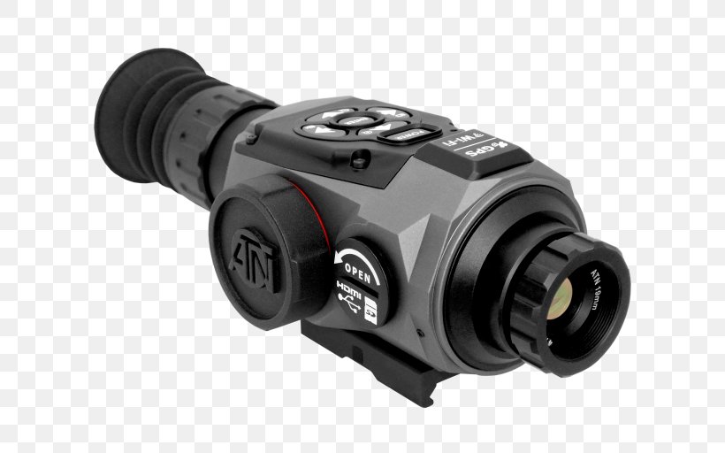 American Technologies Network Corporation Telescopic Sight Thermal Weapon Sight Optics High-definition Television, PNG, 640x512px, Telescopic Sight, Hardware, Highdefinition Television, Highdefinition Video, Image Resolution Download Free
