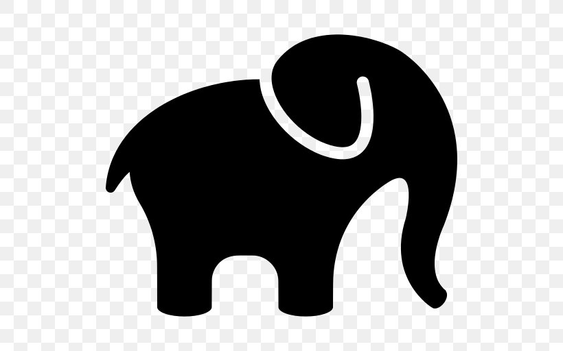 Elephant, PNG, 512x512px, Elephant, African Elephant, Animal, Animal Figure, Blackandwhite Download Free