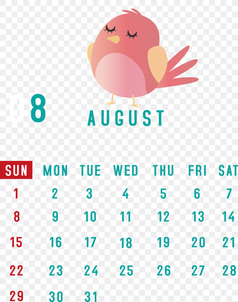 August 2021 Calendar August Calendar 2021 Calendar, PNG, 2360x3000px, 2021 Calendar, Behavior, Calendar System, Geometry, Happiness Download Free