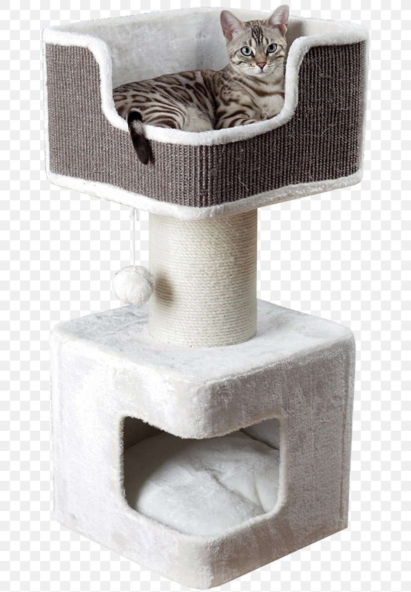 Cat Tree Scratching Post Sisal Pet, PNG, 666x1182px, Cat, Animal, Bed, Cage, Carnivoran Download Free