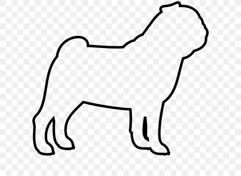 Dog Breed Pug French Bulldog Clip Art, PNG, 600x600px, Dog Breed, Area, Art, Black, Black And White Download Free