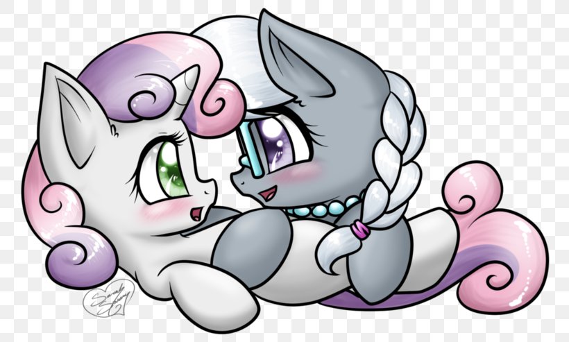 Pony Sweetie Belle Rarity Rainbow Dash Cat, PNG, 800x493px, Watercolor, Cartoon, Flower, Frame, Heart Download Free