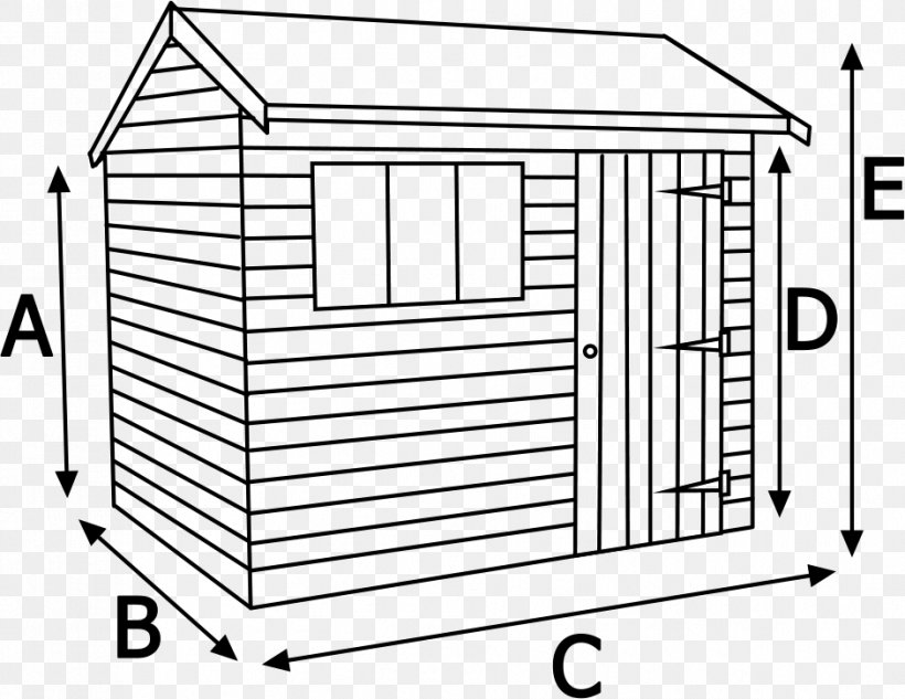 Shed Drawing Facade House, PNG, 941x727px, Shed, Area, Black And White, Building, Diagram Download Free