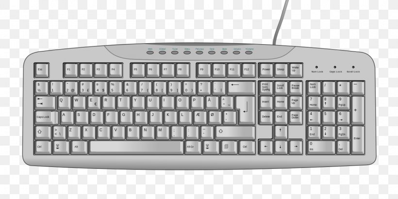 Computer Keyboard Clip Art, PNG, 1280x640px, Computer Keyboard, Apple Keyboard, Computer, Computer Component, Input Device Download Free