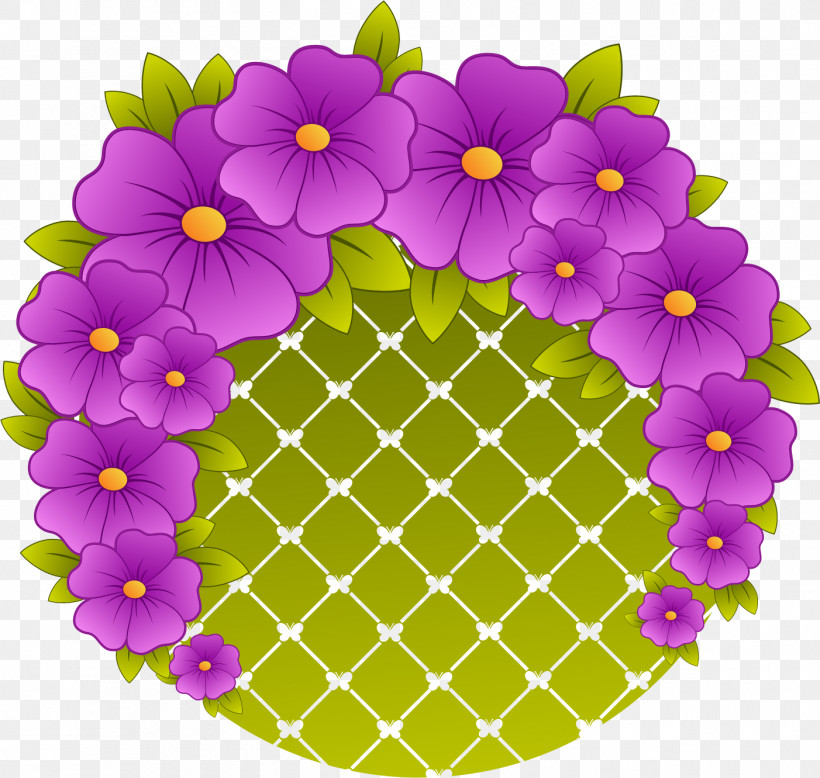 Flower Circle Frame Floral Circle Frame, PNG, 1402x1331px, Flower Circle Frame, Floral Circle Frame, Flower, Herbaceous Plant, Impatiens Download Free