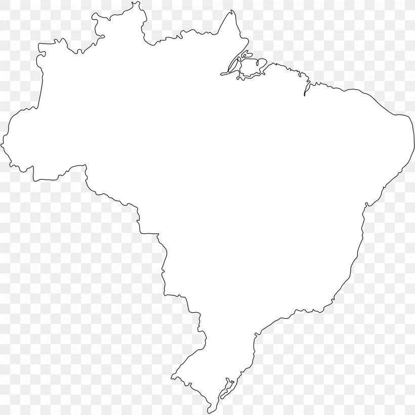 Blank Map GRS TRANSPORTES Geography Contorno, PNG, 2000x2000px, Map, Area, Black And White, Blank Map, Brazil Download Free