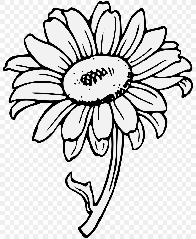 Common Sunflower Download Clip Art, PNG, 1219x1486px, Common Sunflower, Artwork, Black, Black And White, Blog Download Free