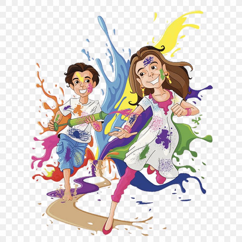 Holi Festival Social Media Wish, PNG, 960x960px, Holi, Art, Fairy, Festival, Fictional Character Download Free