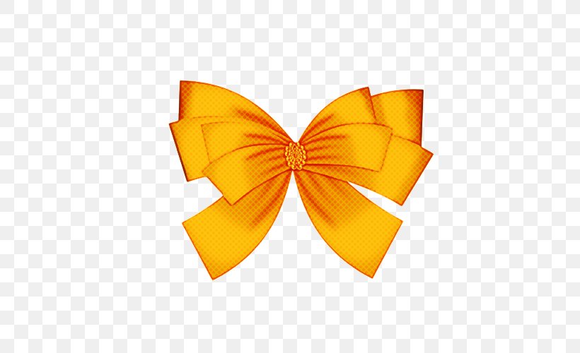 Ribbon Bow Ribbon, PNG, 500x500px, Yellow, Bow Tie, Butterfly, M Butterfly, Moths And Butterflies Download Free