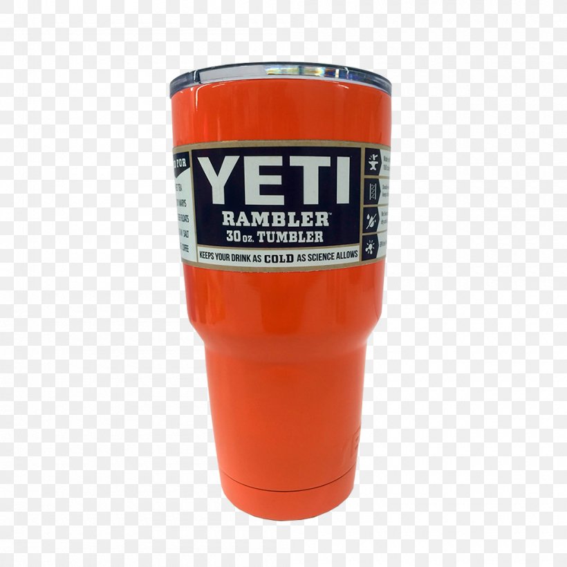 Yeti Coolers Stainless Steel Rambler LOWBALL YETI Rambler 10 Oz Lowball, PNG, 1000x1000px, Yeti, Cooler, Cylinder, Orange, Ounce Download Free
