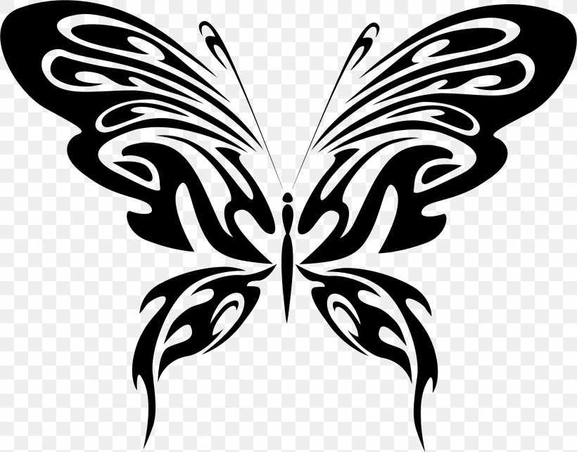 Butterfly Line Art Drawing Clip Art, PNG, 2304x1808px, Butterfly, Art, Arthropod, Black, Black And White Download Free