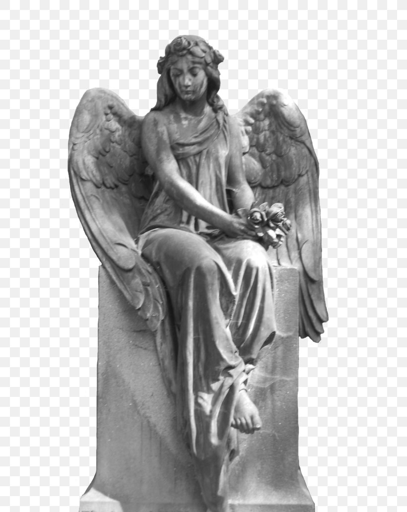 Statue Angel Monument Sculpture Figurine, PNG, 774x1032px, Statue, Angel, Art, Black And White, Classical Sculpture Download Free