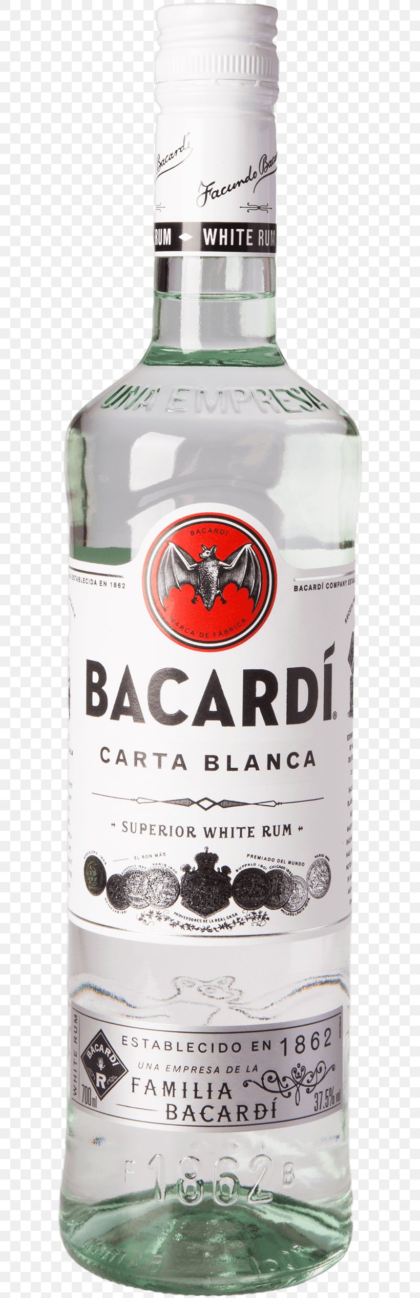Liqueur Bacardi Superior Light Rum, PNG, 600x2531px, Liqueur, Alcoholic Beverage, Bacardi, Bacardi Superior, Bottle Download Free