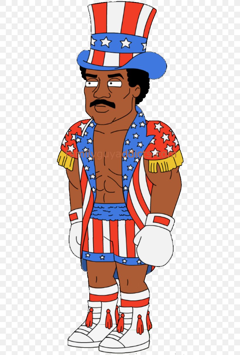 Family Guy: The Quest For Stuff Rocky Balboa Apollo Creed, PNG, 438x1213px, Family Guy, Apollo Creed, Art, Artwork, Cartoon Download Free