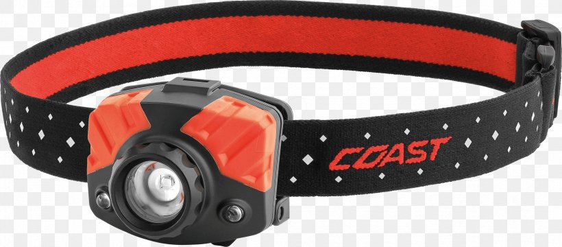 Flashlight Coast 21326 405-lumen Fl75 Pure Beam Focusing Headlamp Coast HL7, PNG, 2399x1056px, Light, Automotive Lighting, Black Diamond Spot 130, Coast Hl7, Color Download Free