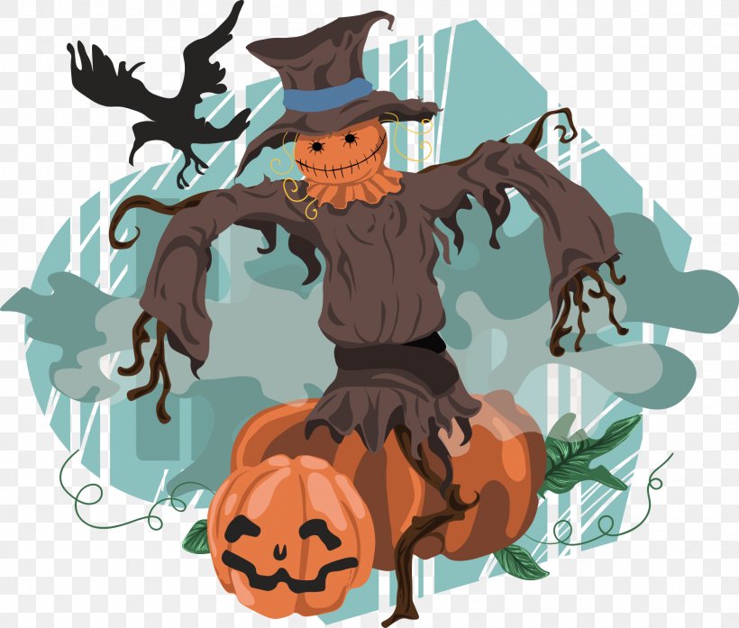 Halloween Scarecrow Jack-o'-lantern Clip Art, PNG, 1920x1632px, Halloween, Art, Cartoon, Costume, Drawing Download Free