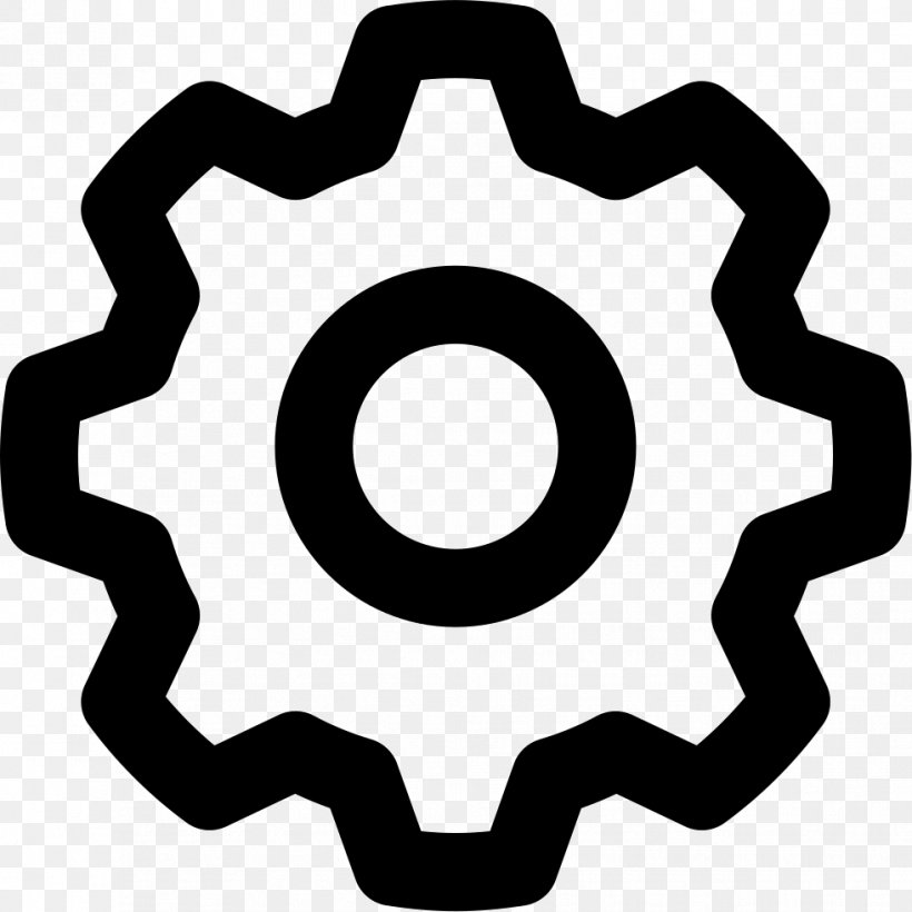 Gear Adobe Illustrator, PNG, 981x981px, Gear, Area, Artwork, Black, Black And White Download Free