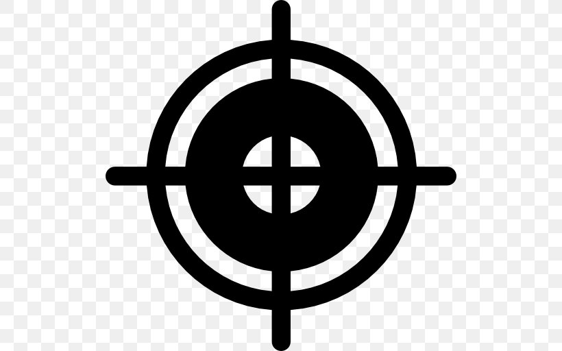 Shooting Target Reticle Icon Design, PNG, 512x512px, Shooting Target, Area, Black And White, Icon Design, Reticle Download Free