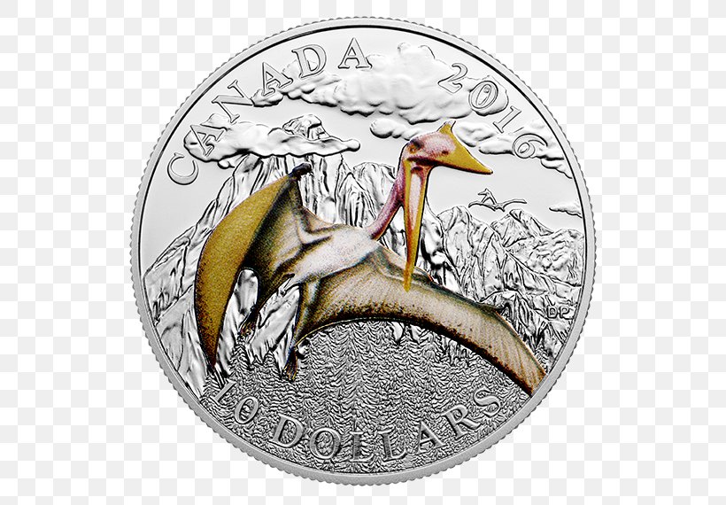 Quetzalcoatlus Coin Pterosaurs Animal Silver, PNG, 570x570px, Quetzalcoatlus, Animal, Beak, Bird, Coin Download Free