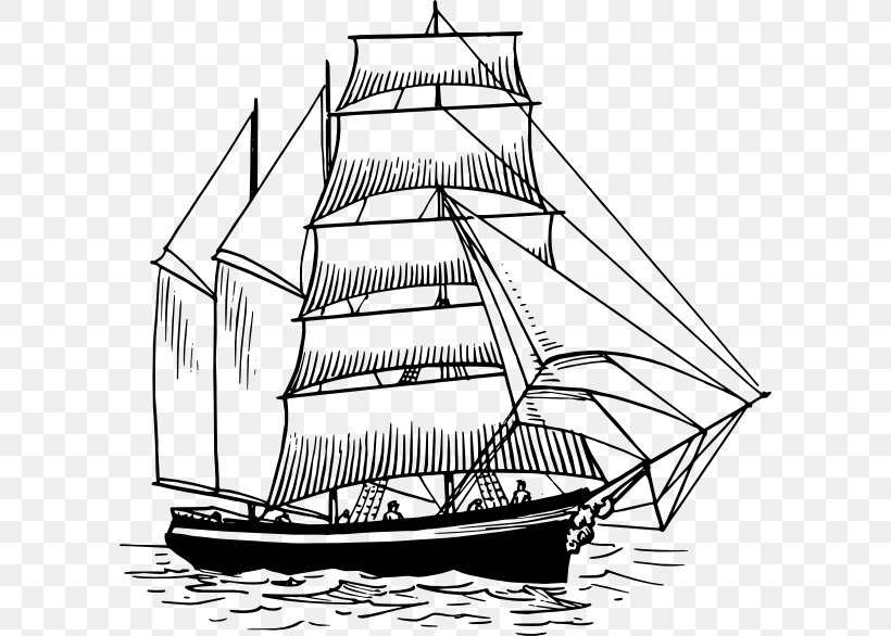 Sailing Ship Sailboat Clip Art, PNG, 600x586px, Sailing Ship, Artwork, Baltimore Clipper, Barque, Barquentine Download Free