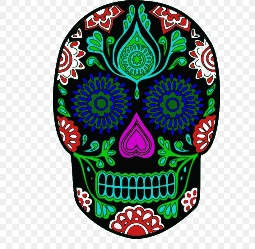 Calavera Mexican Cuisine Skull Day Of The Dead Clip Art, PNG, 800x800px, Calavera, Bone, Christmas Ornament, Color, Coloring Book Download Free