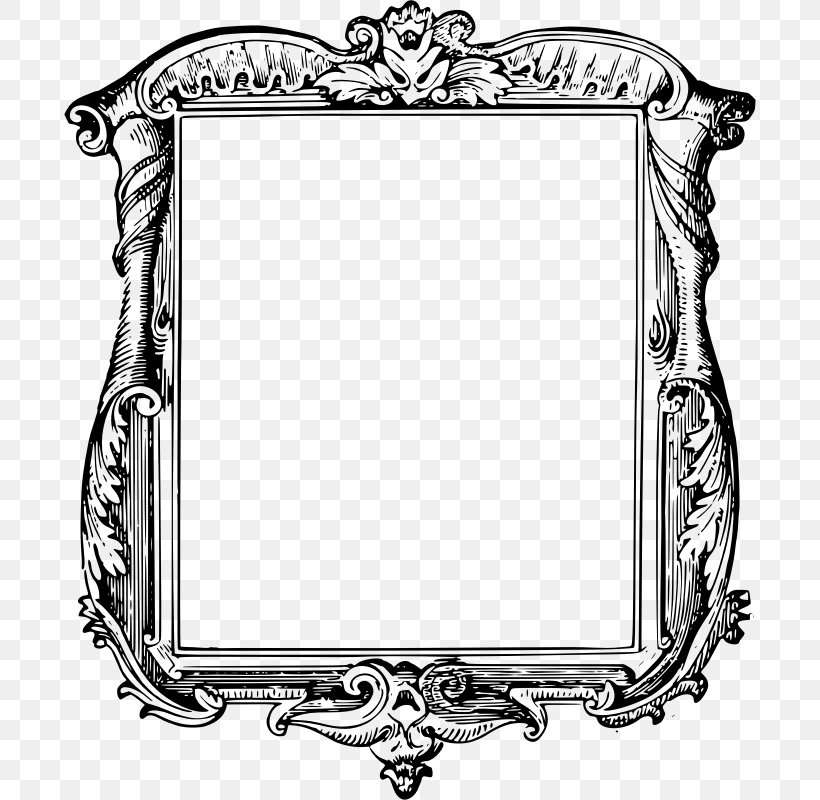Picture Frames Black And White Decorative Arts, PNG, 692x800px, Picture Frames, Art, Black And White, Decorative Arts, Line Art Download Free