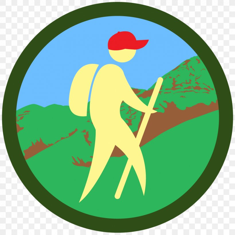 Clip Art Hiking Image Tourism, PNG, 975x975px, Hiking, Adventure Travel, Camping, Campsite, Green Download Free