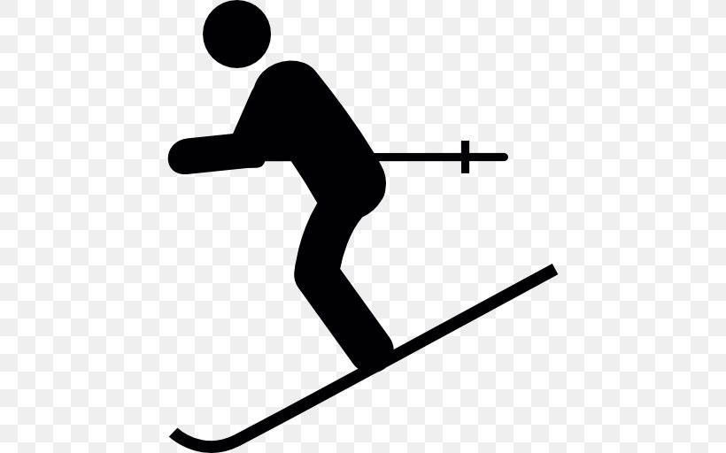 Skiing Winter Sport, PNG, 512x512px, Skiing, Area, Balance, Black, Black And White Download Free